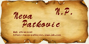 Neva Patković vizit kartica